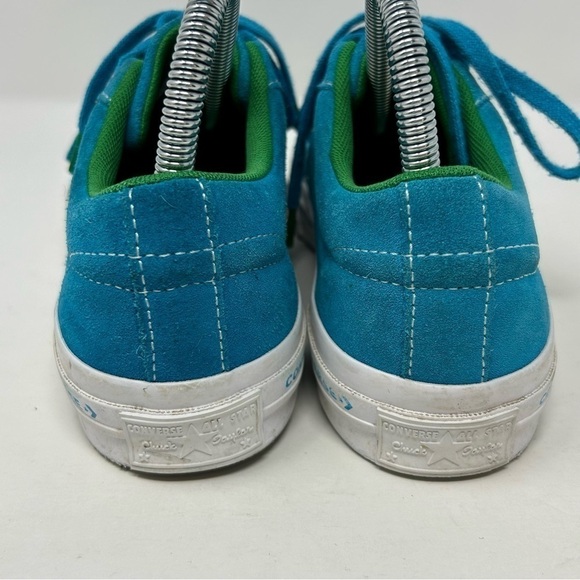 Converse One Star Bright Blue Leather Lace Up Low Top Kid's Sneakers Size 5 - Picture 12 of 12